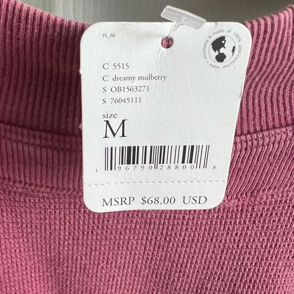 🆕FREE PEOPLE Dreamy Mulberry Fun Times Turtleneck - Picture 15 of 15